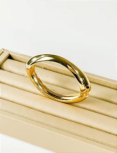 Bracelete FLOW oval folheado a ouro