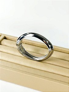 Bracelete FLOW oval folheado a prata