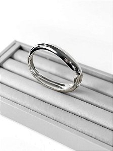 Bracelete ZAZIM fino orgânico folheado a prata