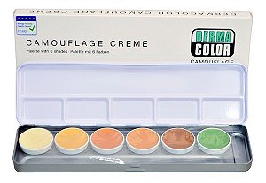 Paleta de Camouflage Creme BP1 6  Cores - Kryolan