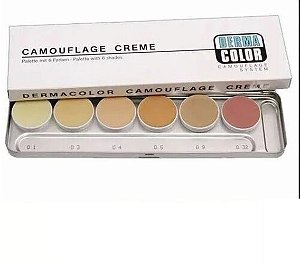 Paleta de Camouflage Creme H 6 Cores - Kryolan