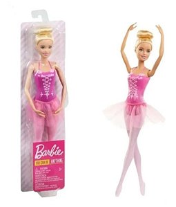 Boneca Barbie Bailarina Loira com Roupa Rosa Original Mattel