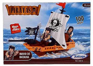 Blocos Para Montar Piratas Navio De Batalha 100