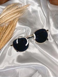 Óculos de sol Cancún dourado e preto