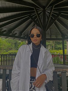 Óculos de Sol Chicago Prata Espelhado.