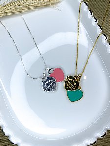 Colar veneziana tiffany verde