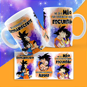 Caneca GOKU E CHI CHI SORRISO RESPLANDECENTE