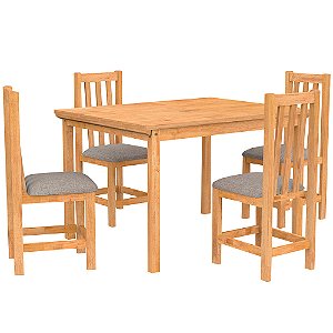 CONJ MESA MENEGHETTI ITALIA RUSTICA 1,20X0,80 MEL/CACAU