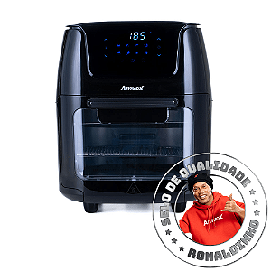 Fritadeira Air Fryer Oven Amvox 12L Digital com Visor, ARF 1222, Preto 220V