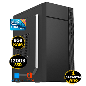 Computador Home Intel Core I3, SSD 120GB, 8GB de Memoria Ram