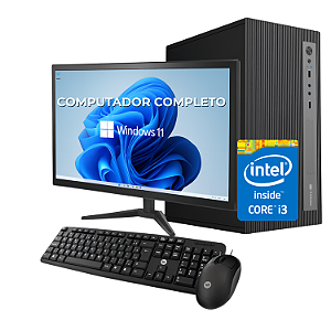 Computador Completo com Monitor, Intel Core i3, SSD 120GB, 16GB RAM e Kit Teclado e Mouse – NexStart