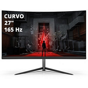 Monitor Gamer Curvo 27" Bright MT007 – 165 Hz, Full HD, 2800R, HDMI/DP/USB, Preto