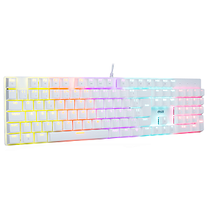 Teclado Mecânico Dazz Orion Essential ABNT2 – switches YH Blue, RGB 12 modos, Anti-Ghosting 25, USB 2.0, Branco