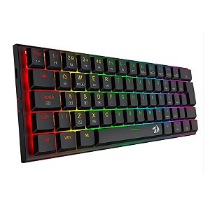 Teclado Mecânico Redragon Anivia Pro K614RGB-PRO, ABNT2, RGB, Switch Blue Low Profile, Sem Fio, Preto