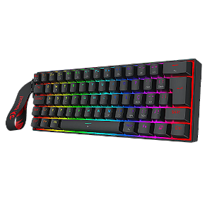 Teclado Gamer Redragon Fizz Magnetic+ K617RGB-MP-PT, 60%, ABNT2, RGB, AmberMag, 8000Hz, Preto