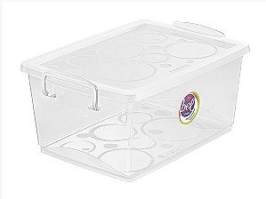Caixa Organizadora c/Tampa 4L - Bel - Cristal (ref.OR80300)