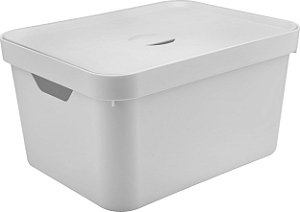 Caixa Organizadora Cube c/Tampa Branca 32L (ref.CC650)
