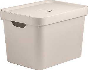 Caixa Organizadora Cube c/Tampa Bege 18L (ref.CC450)