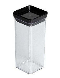 Mini Pote Hermético Lumini Black Quadrado 340ml (ref.2055)