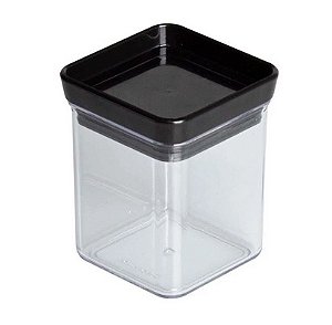 Mini Pote Hermético Lumini Black Quadrado 180ml (ref.2054)