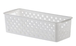 Cesto Organizador Quadratta PP - Branco - 27 x 11 x 8 (ref.892)