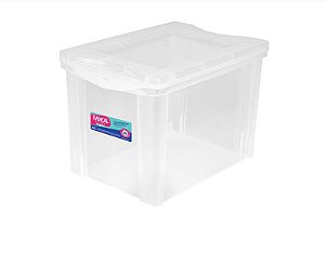 Caixa Organizadora c/Tampa 30L Radical Color - Cristal (ref.21201)