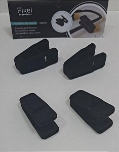 Presilhas para Cabide Fixel Veludo Preto (Pacote c/10 unidades)