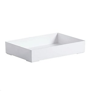 Bandeja 25 x 17 x 4,7 cm - Branca (ref.1466)