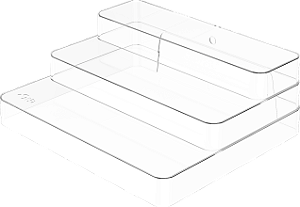Organizador Multinível Clear 25 x 29 x 10,3cm Cristal (ref.OC800)