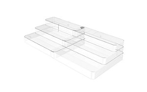 Organizador Multinível Extensível Clear 25 x 29-54 x 10,3cm Cristal (ref.OC850)