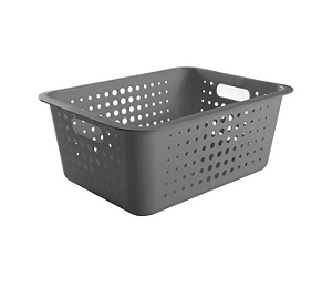 Cesta Organizadora G 14,5 Litros Chumbo 41 x 31 x 16,5 cm (ref.CO450)
