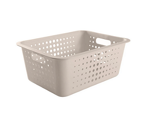 Cesta Organizadora G 14,5 Litros Bege 41 x 31 x 16,5 cm (ref.CO450)