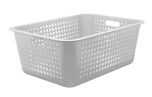Cesta Organizadora Maxi 40 Litros Branco 56 x 41 x 22 cm (ref.CO460)