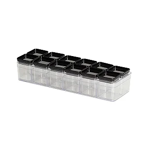 Kit Porta Temperos Lumini Black c/13 peças (ref. 3327)