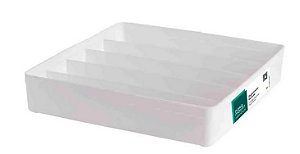 Organizador Modular Plástico Branco c/Divisórias 36,5 x 36,5 x 7,5 (ref.1842)