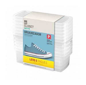 Caixa para Sapatos Pequeno 4,2 L Pacote Leve 6 Pague 5 (ref.OR60050)