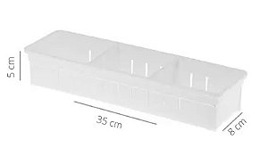 Organizador c/Divisórias n.1 870ml 26 x 8 x 5 Transparente