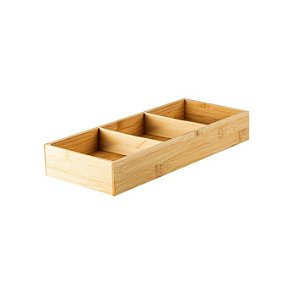 Organizador de Gaveta Bambu 03 Nichos Keep (ref.OGB1200BMB)