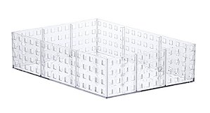 Organizador Empilhável Quadratta Cristal G 23 x 16 x 8 (ref.840)