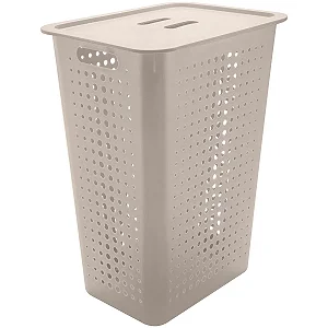 Cesta De Roupas Com Tampa 47 Litros Bege (ref.CO570)