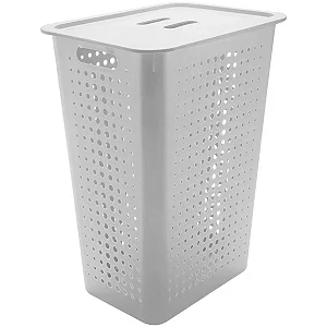 Cesta De Roupas Com Tampa 47 Litros Branco (ref.CO570)
