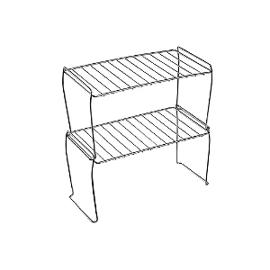 Prateleira Empilhavel Cromado Linha Organiza Conj c/2 (ref.1854A)