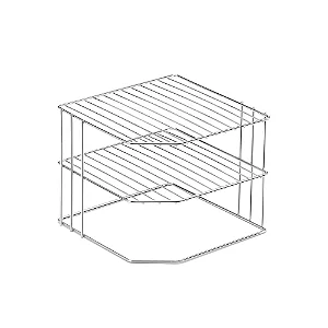 Prateleira/Cantoneira Dupla de Apoiar Cromado (ref.1838A)