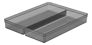 Organizador de Gaveta Fumê 37,5 x 30 x 5,6 cm (ref.OGC800FM)