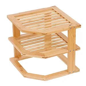 Prateleira Organizadora Tripla Bambu Linha Keep (ref.POB2000BMB)