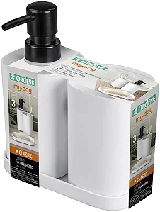 Conjunto Banheiro 3 Peças Plástico Branco (ref.OR94050)