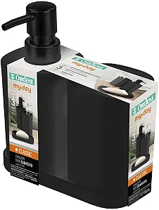 Conjunto Banheiro 3 Peças Plástico Preto (ref.OR94040)