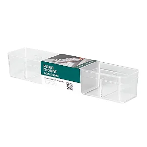Organizador Modular Diamond Cristal c/Divisórias 40,5 X 8,7 X 7,0 (ref.4668)