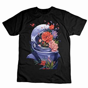 T-shirt Astronaut flowers Unissex