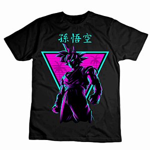 T-shirt Goku Vaporwave Unissex